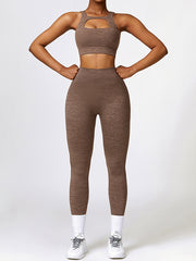 Skinny Leg Wrap Contrast Color High-Waisted Tights Leggings