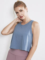 Solid Quick Dry Loose Sleeveless Vest Top