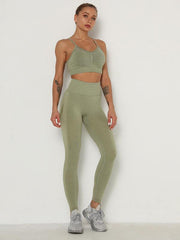 Wrap Solid Absorb Sweat Yoga Suits