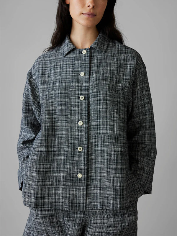 Checked Cotton And Linen Shirt