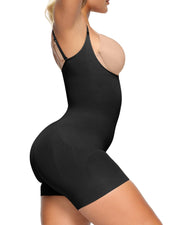 Women's Tummy Control Open Bust Thigh Slimmer Seamless Body Shaper Bodysuit