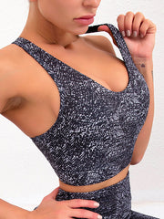 Printed Beautiful Back Bra&Fitness Quick-Drying Breathable Hip-Lifting Leggings Suits