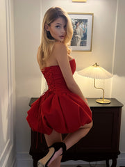 Sexy Super Deep V Bandeau Slim-Fit Cake Dress