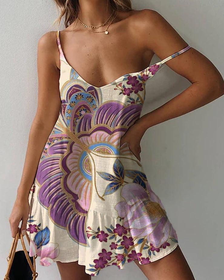 Vintage print camisole dress