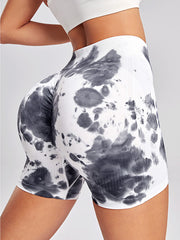 Wrap Ink Printed Split-Joint Yoga Bottoms