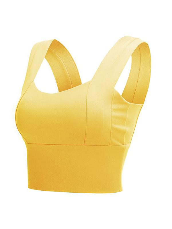 Wrap Solid Quick Dry Sleeveless Yoga Bra