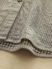 Vintage Striped Linen-Blend Long-Sleeve Shirt