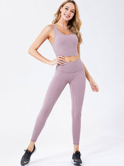 Fashion Tight Titting High Waist  Backless Gym Suits