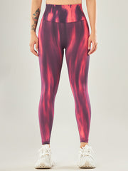 Skinny Wrap Yoga Bottoms High-Waisted Tie-Dyed Tights Leggings