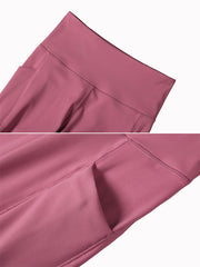 Breathable Solid Color High-Waisted Pockets Yoga Suits