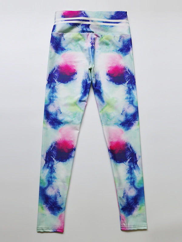 Colorful Printed High-Waisted Flexible Sport Leggings