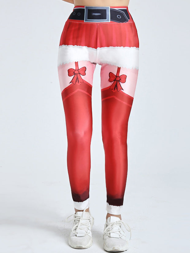 Fashion Christmas Printed High Waist Sports Leggings