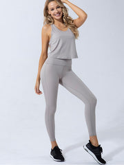 Sports Bra&Tanks&Leggings Three-Piece Set