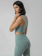 Breathable Solid Color High-Waisted Pockets Yoga Suits