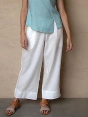 Simple Wide-legged women's Cotton Pants