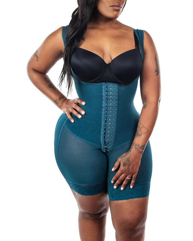 Open Bust Tummy Control Fajas Adjustable Hook And Eye Open Crotch Women Shapewear