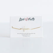 Faith Cross Slider Bracelet