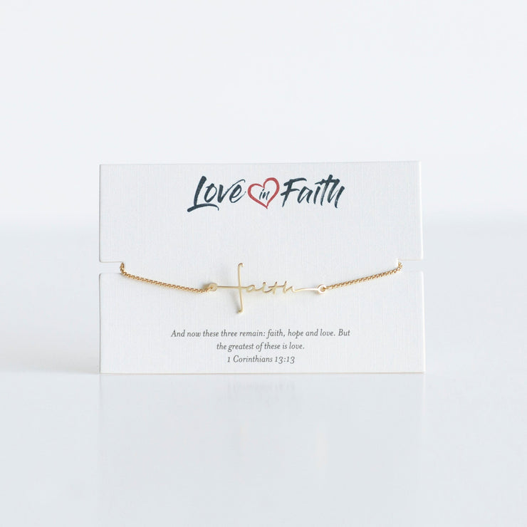 Faith Cross Slider Bracelet