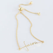Faith Cross Slider Bracelet