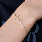 Faith Cross Slider Bracelet
