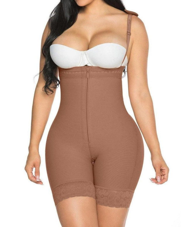 Fajas Colombianas Compression Shapewear Open Bust Tummy Control with Zipper