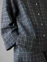 Checked Cotton And Linen Shirt