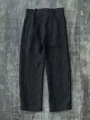 Vintage Simple Striped Everyday Women's Pants