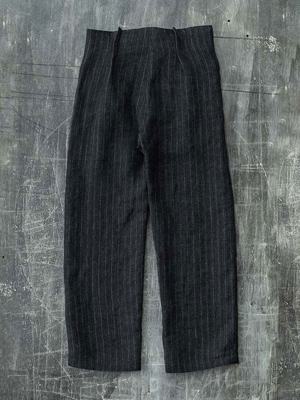 Vintage Simple Striped Everyday Women's Pants