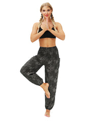 Leisure Digital Printing Wide-Leg Loose Yoga Bloomers