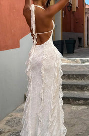 Sexy Halter Deep V Dress