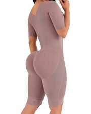 One-Piece Compression Girdle with Brooch Sleeves