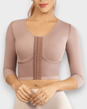 Strapless Top with Middle Sleeve Breasted Hood