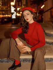 Kamari Mock Neck 100% Wool Slim Fit Knit Sweater