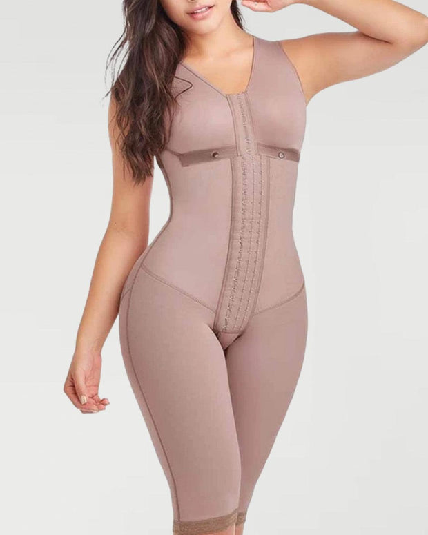 Women Full Body Shaper Tummy Control Fajas Front Closure Weight Loss Postpartum Bodysuit