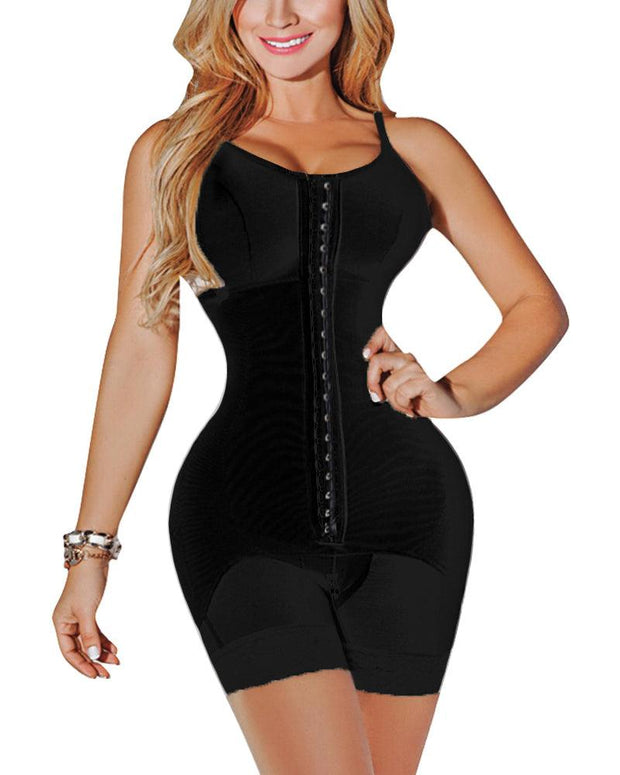 Women's Compression Garment with Spaghetti Straps Hook Closure Waist Slimming Shapewear